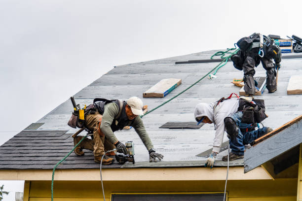 Professional Gutter Installation technician working in Pilot Mountain, NC